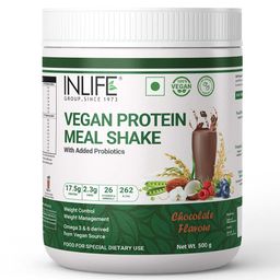 INLIFE Vegan Protein Meal Shake,  0.5 kg  Chocolate -21