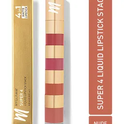 MyGlamm Super 4-In-1 Matte Liquid Lipstick Stack 4.8 ml - Nude Mood-20