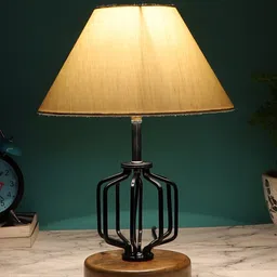 Devansh Off White Solid Table Lamp-25