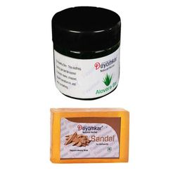 Deyomkar Herbal Alovera Gel with Sandal Wood Soap-55