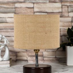 Devansh Beige Solid Cylindrical Table Lamp-5