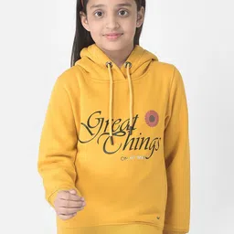 Crimsoune Club Girls Printed Hooded Cotton Sweatshirt-image-82