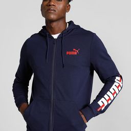 Puma Men Stylized Graphic Cotton Hooded Front-Open Slim Fit  Sweatshirt-picture-21