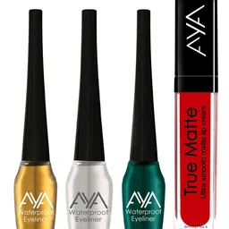 AYA Set of 3 Liquid Eyeliner &  Liquid Lipstick-12