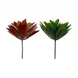 Garden Deco Red 2 Pieces Succulent Artificial Plant-43