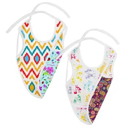 SuperBottoms Infants Pack Of 2 Printed Cotton Waterproof Bibs-14