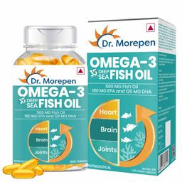 Dr. Morepen Omega-3 Deep Sea Fish Oil 500mg,  60 softgels -20