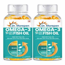 Dr. Morepen Omega-3 Deep Sea Fish Oil 500mg (Pack of 2),  60 softgels -32