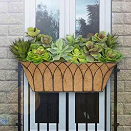 Garden Deco Black 2 Pieces Metal Metal Plant Container With J Hooks-13