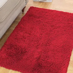 LUXEHOME INTERNATIONAL Maroon Textured Anti-Skid Doormat-picture-41