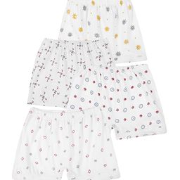 BAESD Kids Pack Of 4 Mid-Rise Floral Printed Pure Cotton Briefs-35