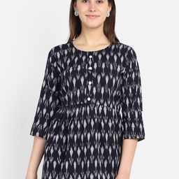Resha Ethnic Motifs Printed Pure Cotton Pleated Kurti-picture-49