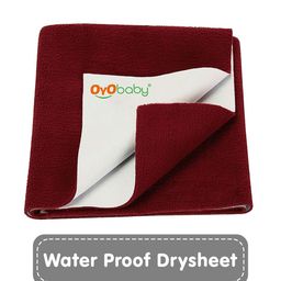 OyO Baby Maroon Waterproof Mattress Protector-image-4