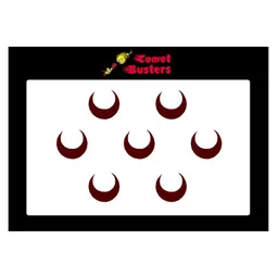 Comet Busters 7 Pcs Reusable Crescent-Shaped Designer Bindis - Maroon-40