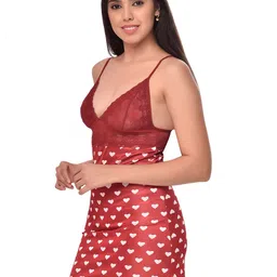 AROUSY Pack Of 2 Self Design Net Baby Doll image 3