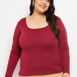 CLORA CREATION PLUS Scoop Neck Long Sleeve Knitted Top-picture-16
