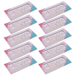VAMA Set Of 10 Diamond Stone Bindi Kumkum Stickers - 3 mm-14
