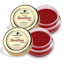 Organic Netra Set Of 2 Waterproof Long lasting Sindoor 8 g Each - Deep Red-image-78