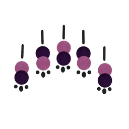 Comet Busters 5 Pcs Reusable Designer Bindis - Purple image 1