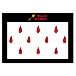 Comet Busters 10 Pcs Reusable Teardrop-Shaped Designer Bindis - Red-43