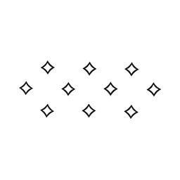 Comet Busters 10 Pcs Reusable Designer Bindis - Black-46