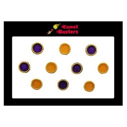 Comet Busters Yellow & Purple Round-Shaped Bindis - 10 Pcs-8