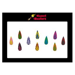 Comet Busters 10 Pcs Reusable Designer Bindis - Multicoloured-9