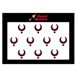 Comet Busters 10 Pcs Reusable Crescent-Shaped Designer Bindis - Maroon-2