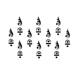 Comet Busters 10 Pcs Black Solid Bindi-11
