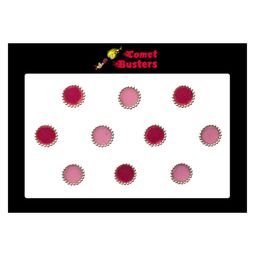 Comet Busters 10 Pcs Maroon & Pink Circular Shaped Beaded Bindi-12