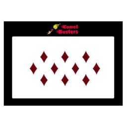 Comet Busters 10 Pcs Reusable Designer Bindis - Burgundy-51