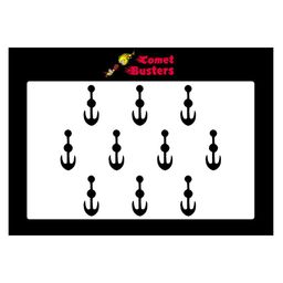 Comet Busters 10 Pcs Reusable Designer Bindis - Black-39