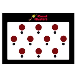 Comet Busters 10 Pcs Reusable Designer Round Bindis - Maroon & Black-32