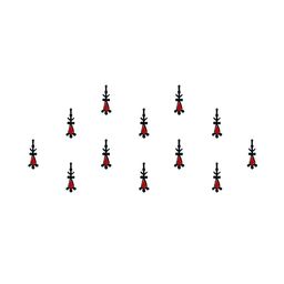 Comet Busters 12 Pcs Reusable Designer Bindis - Maroon & Black-4