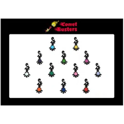 Comet Busters Black Bindis - 12 Pcs-15