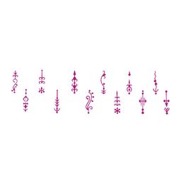 Comet Busters 12 Pcs Reusable Designer Bindis - Pink-4