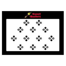 Comet Busters 12 Pcs Embellished Reusable Designer Bindis - Black-5