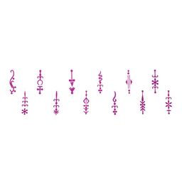 Comet Busters 12 Pcs Reusable Designer Bindis - Pink-3