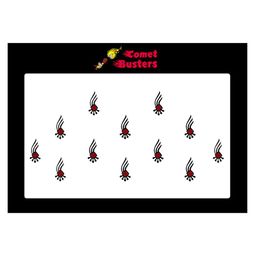 Comet Busters 12 Pcs Reusable Designer Bindis - Black & Maroon-19