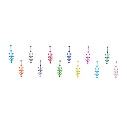 Comet Busters 12 Pcs Multicoloured Reusable Bindi-6