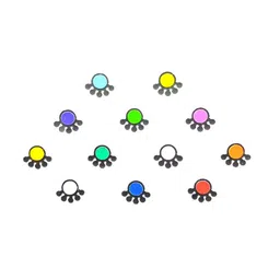 Comet Busters Multicolored Bindis - 12 Pcs-15