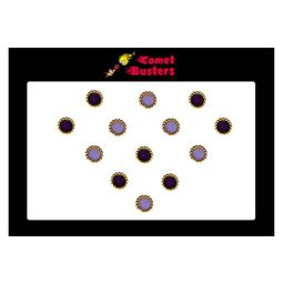 Comet Busters Black & Purple Stone Studded Round Shaped Bindis - 13 Pcs-8