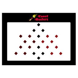 Comet Busters 24 Pcs Reusable Diamond-Shaped Designer Bindis - Red & Black-5