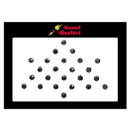 Comet Busters Black Stone Studded Bindis - 24 Pcs-21
