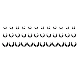 Comet Busters 36 Pcs Embellished Reusable Crescent-Shaped Designer Bindis - Black-1