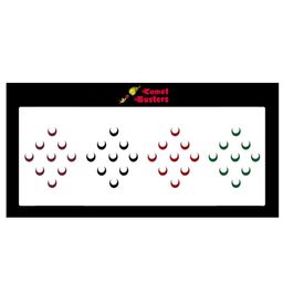 Comet Busters 36 Pcs Reusable Designer Bindis - Multicoloured-34