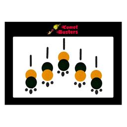 Comet Busters 5 Pcs Reusable Designer Bindis - Black & Mustard Yellow-16