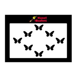 Comet Busters 8 Pcs Embellished Reusable Designer Butterfly-Shaped Bindis - Black-30