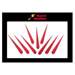 Comet Busters 9 Pcs Reusable Designer Bindis - Red-52
