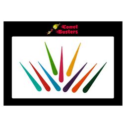 Comet Busters 9 Pcs Reusable Designer Bindis - Multicoloured-12